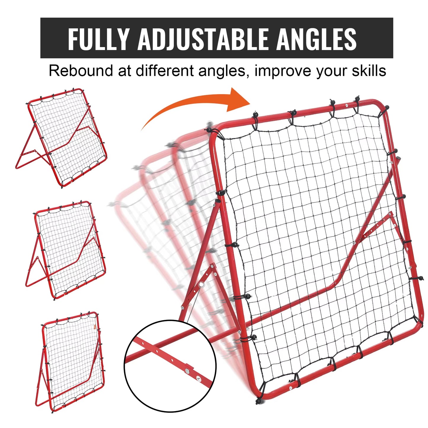 Soccer Rebounder Rebound Net Portable Football Training Gifts Adjustable Angles Goal Net Aids & Equipment Easy Set Up