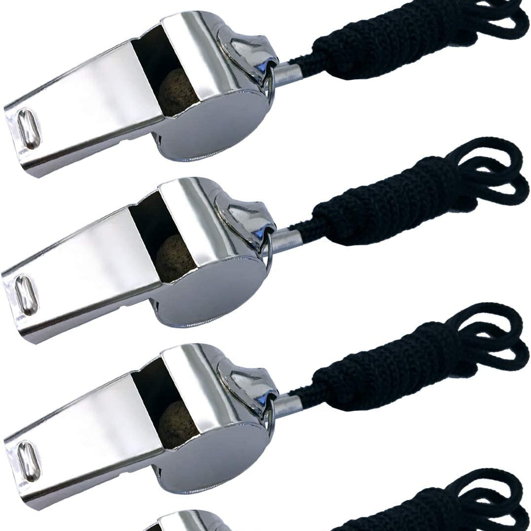 Stainless Steel Whistles with Lanyard Lifeguard Whistle Referee Whistle Metal Whistle Sports Whistle Coaches Whistle