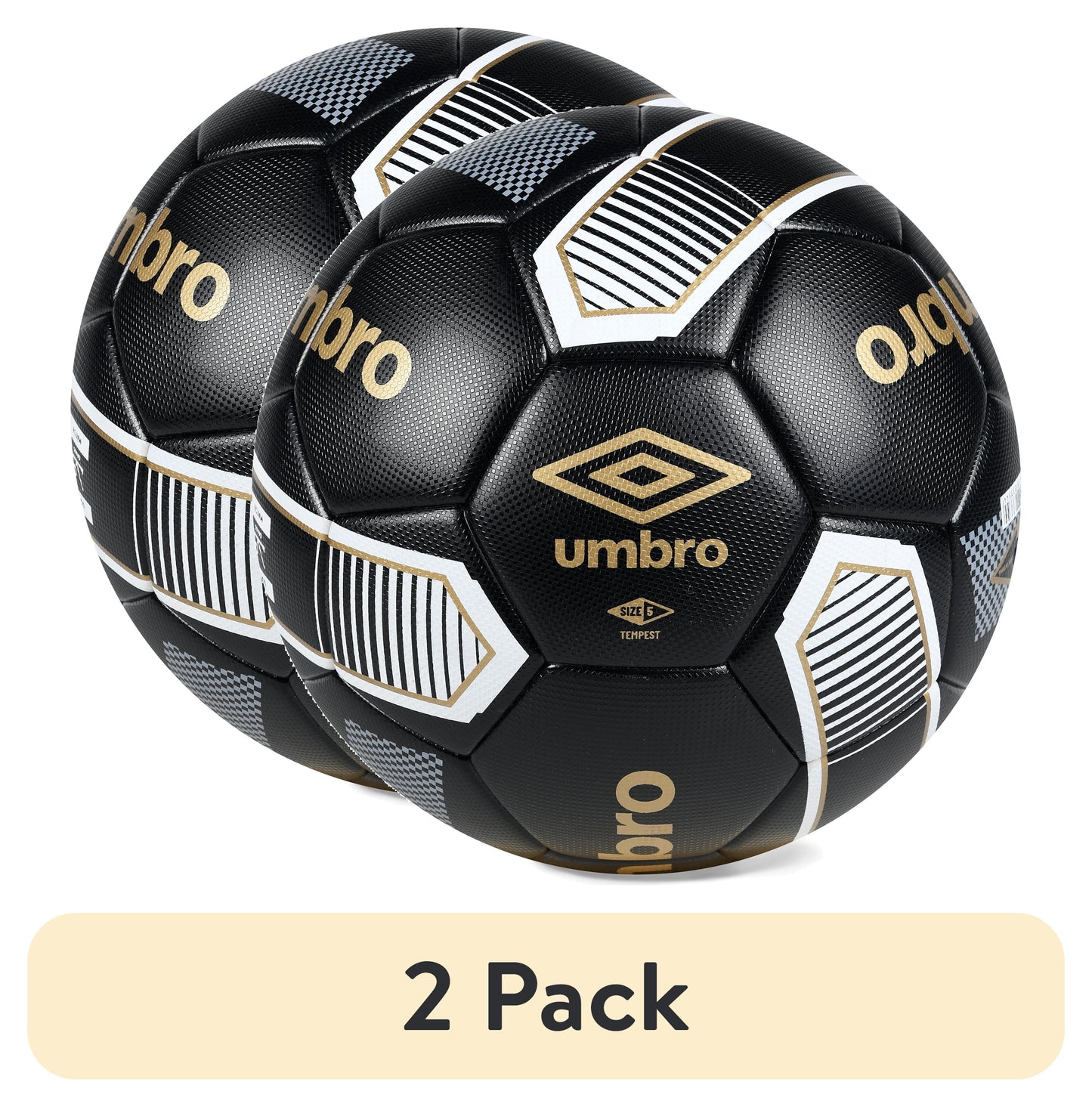 (2 Pack) NFHS Match Certified Tempest Soccer Ball, Size 5