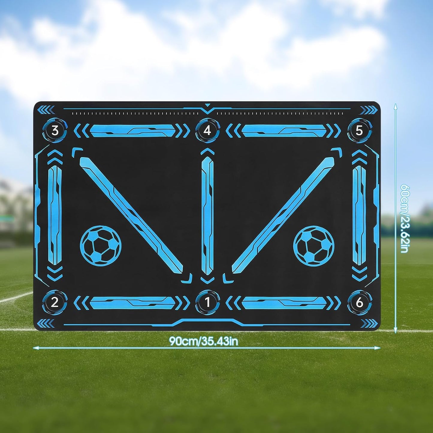 Soccer Training Mat, Football Footstep Training Mat, Agility Footstep Training Equipment for All Levels and Ages to Improve Speed, Good Gift for Football Lover