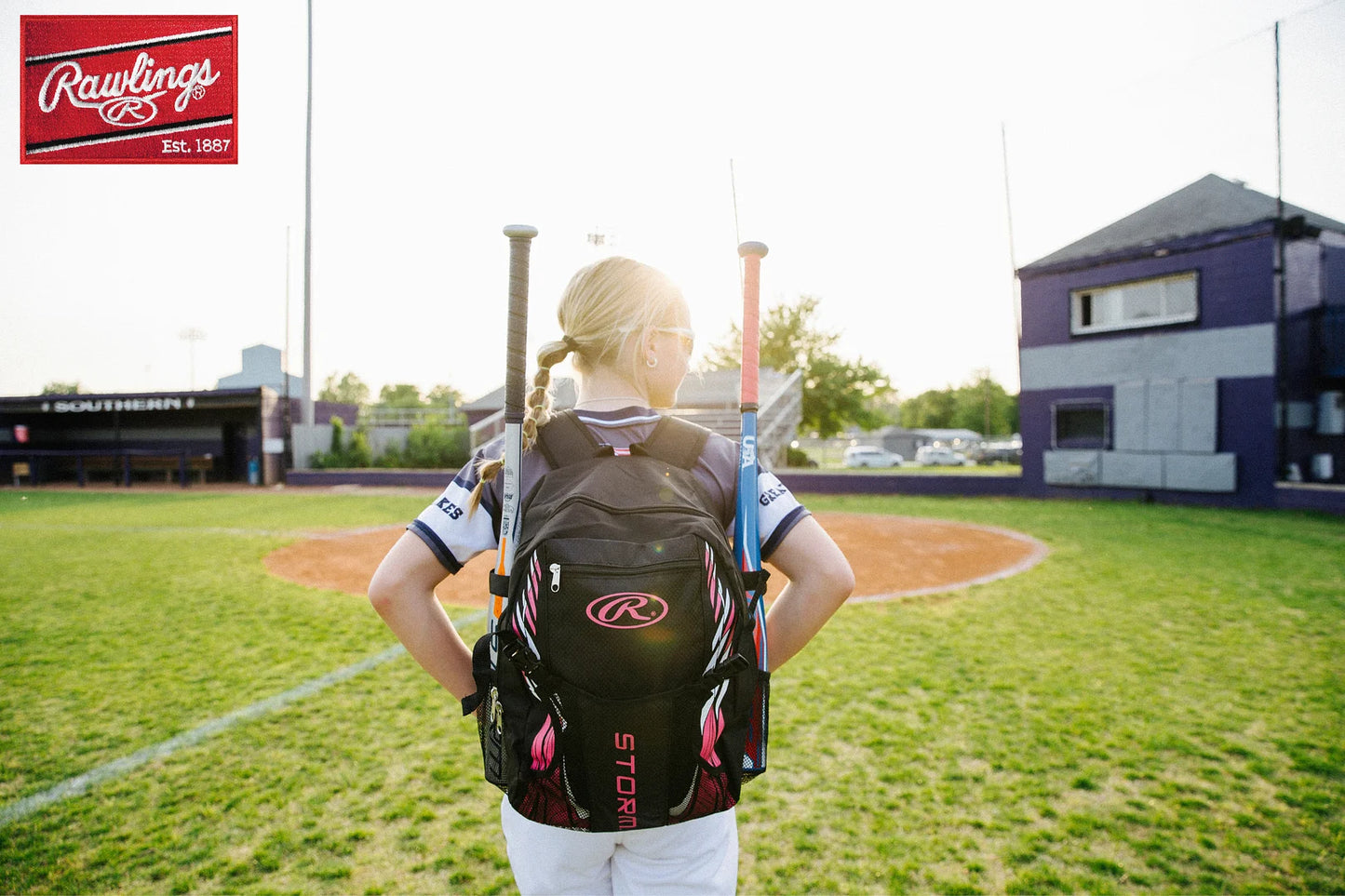 Storm Girls T-Ball Softball Batting Bag Backpack Black/Pink
