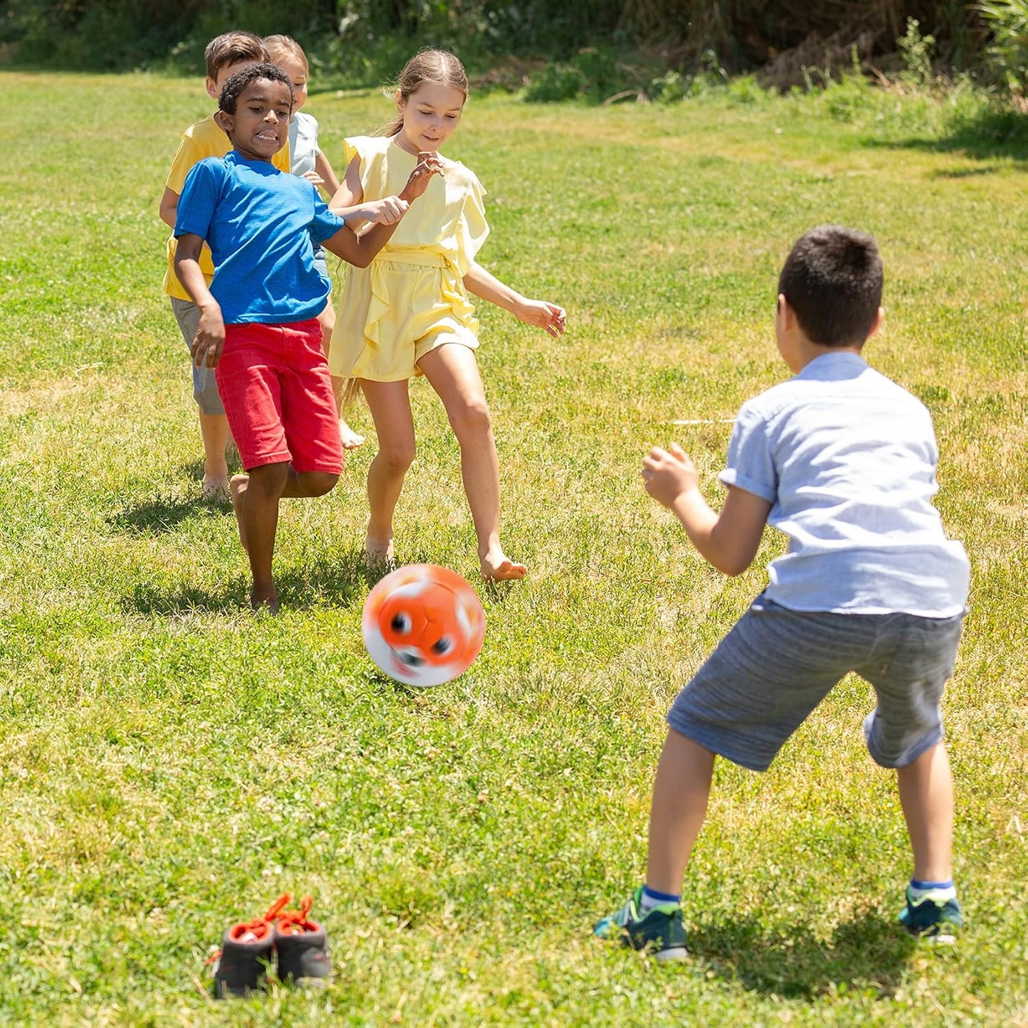 Toddlers Soccer Ball with Pump, Small Soccer Ball Size 2 for Toddlers, Indoor Outdoor Backyard Lawn Game, Ideal Gift for Operation Christmas Child Shoe Box