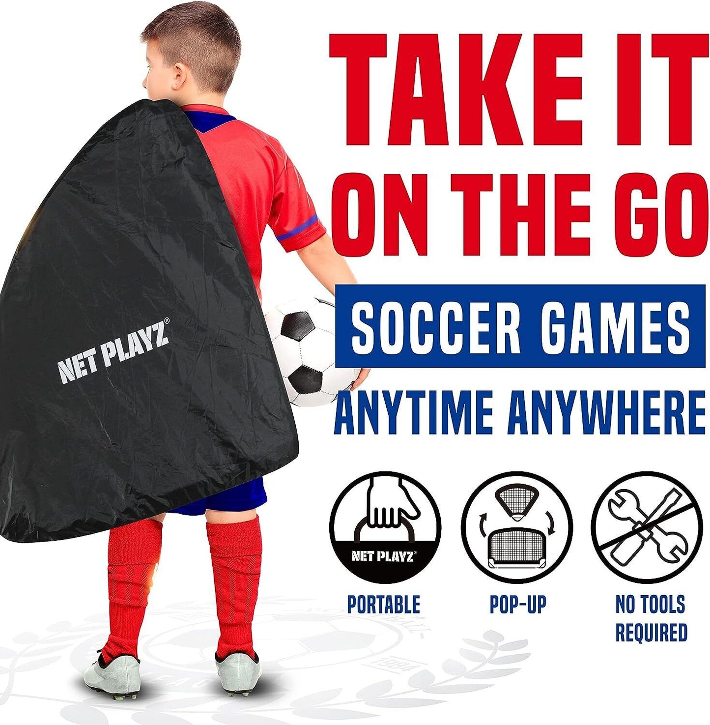 Set De 2 Porterias Futbol 4X3 Pies Soccer Para Ninos Y Adultos Portatil Plegable