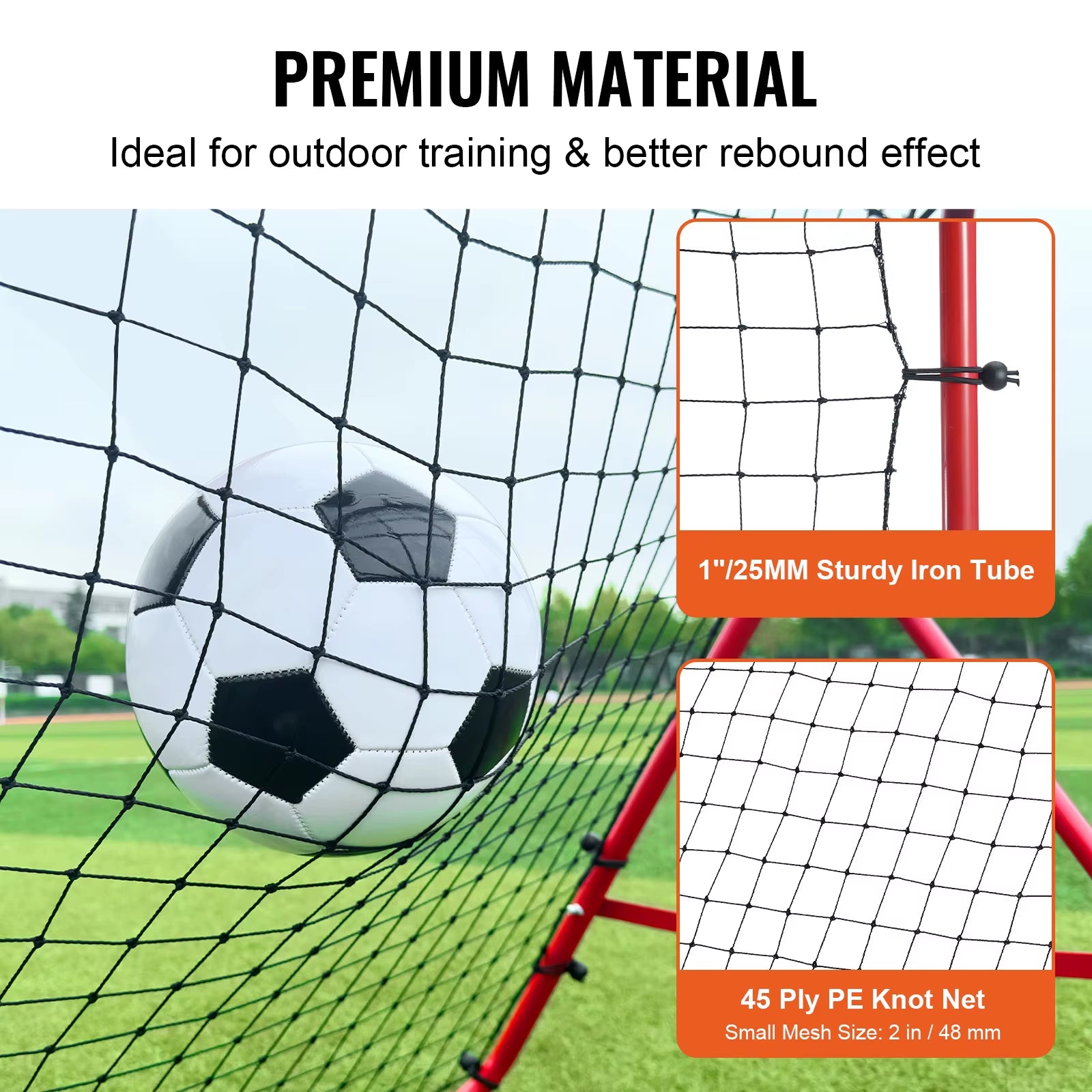Soccer Rebounder Rebound Net Portable Football Training Gifts Adjustable Angles Goal Net Aids & Equipment Easy Set Up