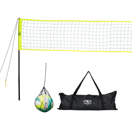 Outdoor Volleyball and Net Set with Ball and Pump