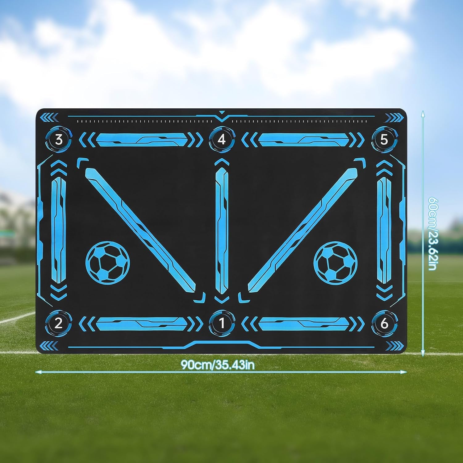 Soccer Training Mat, Football Footstep Training Mat, Agility Footstep Training Equipment for All Levels and Ages to Improve Speed, Good Gift for Football Lover