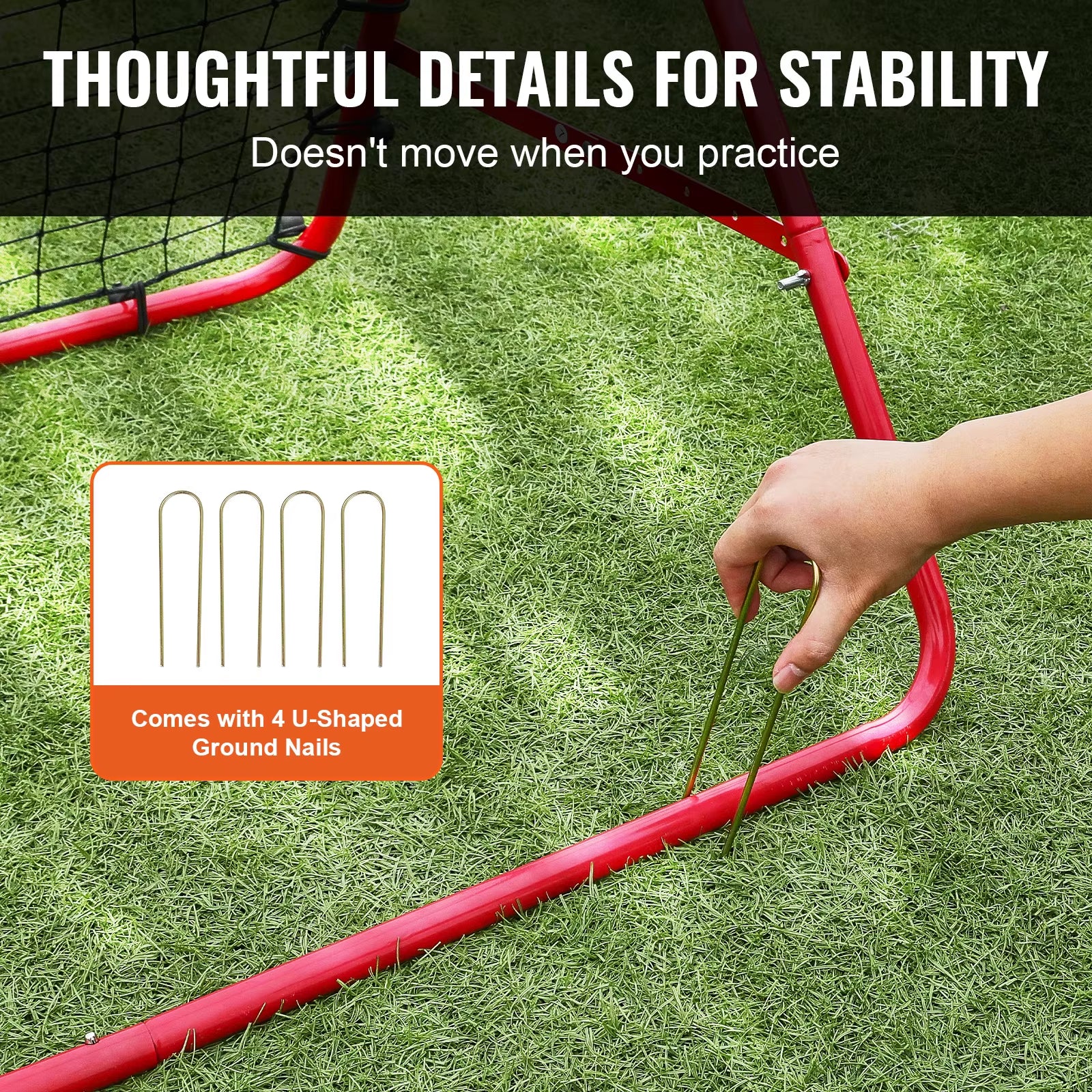 Soccer Rebounder Rebound Net Portable Football Training Gifts Adjustable Angles Goal Net Aids & Equipment Easy Set Up