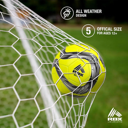 Size 5 Soccer Ball: 32-Panel with Pump, Rubber Bladder, High-Contrast Graphics Adults & Kids
