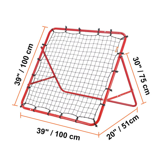 Soccer Rebounder Rebound Net Portable Football Training Gifts Adjustable Angles Goal Net Aids & Equipment Easy Set Up